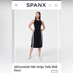 NWT SPANX Air Essential Side Stripe Tank Dress- Size Small